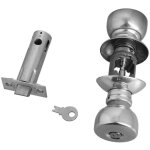 Vachette - serrure tubulaire v 6300 bec de canne � condamnation axe 80mm bouton standard finition inox ...