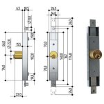 Serrure pour volets roulants 2 cl�s, verrouillage direct 6602 prefer