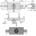 Serrure pour volets roulants 2 points de verrouillage, ouverture droite 1. 8271 viro