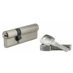 Serrurerie de picardie - cylindre de serrure � double entr�e, 30x60mm, nickel, 5 cl�s r�versibles