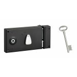 Serrurerie de picardie - serrure horizontale en applique � cl� pour porte int�rieure, droite, 140x80mm, ...
