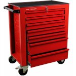 Mw tools - servante d'atelier 7 tiroirs rouge robuste en acier soud verrouillable roues 125 mm gw107r ...