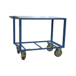 Fimm - servante d'atelier charge 500 kg 1 plateau en bois mdium 1300 x 800 mm diam roues 200 mm