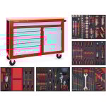 Mw tools - servante d'atelier complte avec armoire starter 212 outils mwe211k1