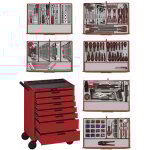 Servante d'atelier complte pro 7 tiroirs 491 outils teng tools tcmm491ne
