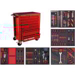 Mw tools - servante d'atelier complte rouge starter 212 outils mwe211r