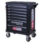 Servante d'atelier mobile 7 tiroirs ks tools carbone �dition sans outils noir - 82400701