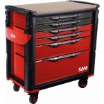 Servante extra large xl 6 tiroirs sam outillage rouge plateau bois - 416 - bxl Servante extra large xl 6 tiroirs sam outillage rouge plateau bois - 416 - bxl