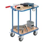 Servante avec poign�e en tube d'acier, capacit� : 200 kg, dimensions 860 x 450 x 195 / 770 mm, plateau ...