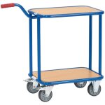 Servante avec poigne en tube d'acier, capacit : 200 kg, dimensions 860 x 450 x 195 / 770 mm, plateau ...