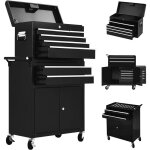 Servante, roulante - servante d'atelier � outils 8 tiroirs chariot d'atelier compartiment amovible etag�re ...