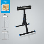 Servante rouleau + plateau a billes pied double ht utile 75cm mini / 109cm maxi - charge 100 kg maxi ...