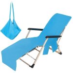 Serviette de chaise de plage salon - couvercle de piscine en microfibre, serviette sun lounger, protecteur ...