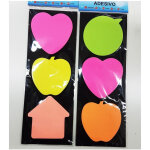Set 2 packes post it stickie memo block notes des formes et des couleurs diff�rentes