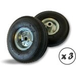 Set de 2 roues gonflables  260 mm 90 mm jante mtal dmontable alsage 16 mm moyeu 54 mm - lot de 3 ...