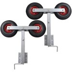 Set de 2 supports  double roue inclinable remorque  bateau vidaxl