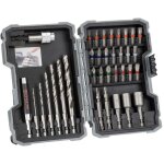 Bosch ? coffret multi - outils 35 pi�ces pour per�age et vissage bois ? forets hss pour bois tendre et ...