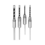 Set de 4 b�danes creux pour trou carr� - forets � bois en acier pour menuiserie, compatible scie cloche ...