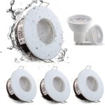 Set de 4 spots encastr�s led ip65 �tanches, 5w 3000k blanc chaud spot encastr� pour salle de bain et ...