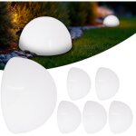 Set de 6 lampes solaire led exterieur demi lune �clairage blanc de jardin luminaire exterieur protection ...