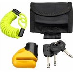 Antivol bloque disque jaune avec c�ble de rappel cl� avec lumi�re led cl�s de rechange cadenas antivol ...
