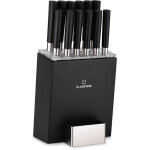 Klarstein ? set de 13 couteaux en acier tremp� ? bloc en bois avec couvercle plexiglas ? lames de pr�cision ...
