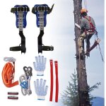 Set de crampons d'escalade pour travaux dans les arbres set d'�quipement d'escalade ajustable outil d'escalade ...