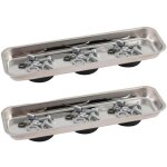 Set of 2 plateaux of plateaux rectangulaires magn�tiques en acier inoxydable, vis et �crous libres, pi�ces ...