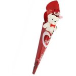 Set orsette blanc peuche avec fleur d'amour 40 cm id�e cadeau saint valentin 63292