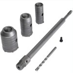 Set de scies cloches �30mm, 40mm, 50mm - scie � cloche tr�pan pour b�ton, brique, pierre et ciment - ...