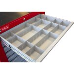 Set de sparateurs de tiroirs gris pour servantes d'atelier mw tools lvlk4955