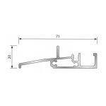 Duval bilcocq - seuil pour bois � joint sur dormant sp�cial pmr bilcocq - 20x71 mm - anodis� bronze - ...