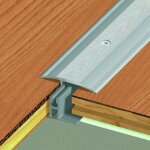 Seuil ex. plat 5, 5x48mmx2, 7m alu / nat avec grand socle ht de 14 a 23mm
