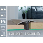 Seuil de porte invisifix 5en1 romus 0, 93m r�f. 305052 alu - romus