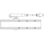 Sevax - ferme - porte pignon cr�maill�re - bras compas f2 � 6 blanc esv7181b