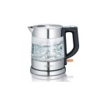 Severin - bouilloire sans fil 1l 2200w verre / inox wk3468 Severin - bouilloire sans fil 1l 2200w verre / inox wk3468