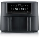 Severin - friteuse a air chaud airfryer fr2463 - capacit� 8 l - double cuve - 10 programmes - 2600 w
