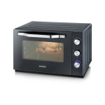 Mini four electrique four posable xxl a chaleur tournante severin 60 l - 2 200 w - tournebroche et pierre ...
