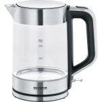 Severin wk 3420 bouilloire filaire verre, acier inoxydable (brossé), noir contenance: 1. 7 l Severin wk 3420 bouilloire filaire verre, acier inoxydable (brossé), noir contenance: 1. 7 l
