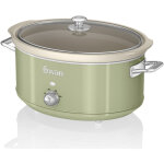 Swan - sf17031gneu retro mijoteuse 6, 5l po�le amovible en c�ramique antiadh�sive, vintage 320w vert