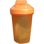 Shaker � prot�ines 500ml avec bille en acier inoxydable pour m�lange, bouteille pp orange