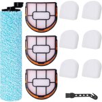 Shark hydrovac wd210eu kit d'accessoires pour sols durs sans fil 1 brosse � rouleau + 3 filtres + 6 ouates ...