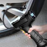 Shining house - 120w voiture pompe � air �lectrique pneu de voiture pompe gonflable portable rechargeable ...