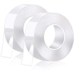 Shining house 2 ruban adh�sif double face ultra - fort, nano - ruban lavable transparent, gel double ...