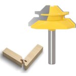 Shining house - 45 degr�s lock mitre router bit 8mm, fraise � bois, fraise � rainurer, tenon joint cutter ...