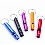 Shining house lot de 5 sifflets de premiers secours en aluminium avec porte - cl�s pour arbitre de sport, ...