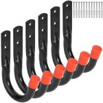 Shining house - 6 pieces crochets de rangement robustes pour garage, support mural universel, support ...