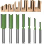 Shining house - 7 pi�ces fraise droite defonceuse, routeur droite � simple duble fl�te � bois, fraise ...