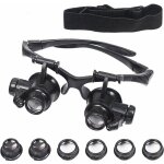 Shining house - grossissante avec �clairage led, loupe de t�te � led, lunette de pr�cision avec 4 lentilles ...