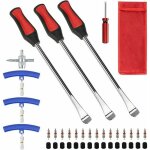 Shining house - outil levier de pneu, d�monte pneu moto 39 pcs, avec 3 cuill�res outil pneumatique levier, ...